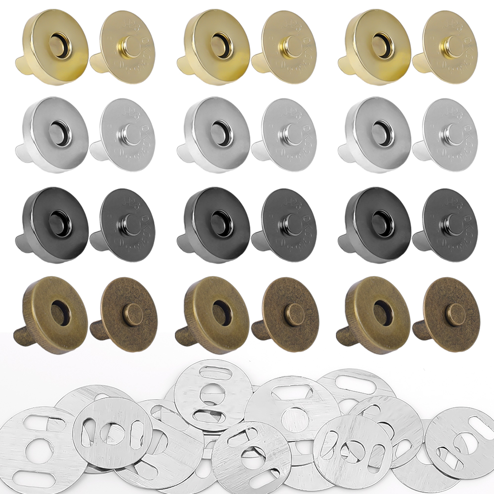 5/50set Magnetic Snap Button Invisible No-stitch Bag Fasteners Clasps Handbag Purse Crafts Parts Mini Wallet Adsorption Buckles