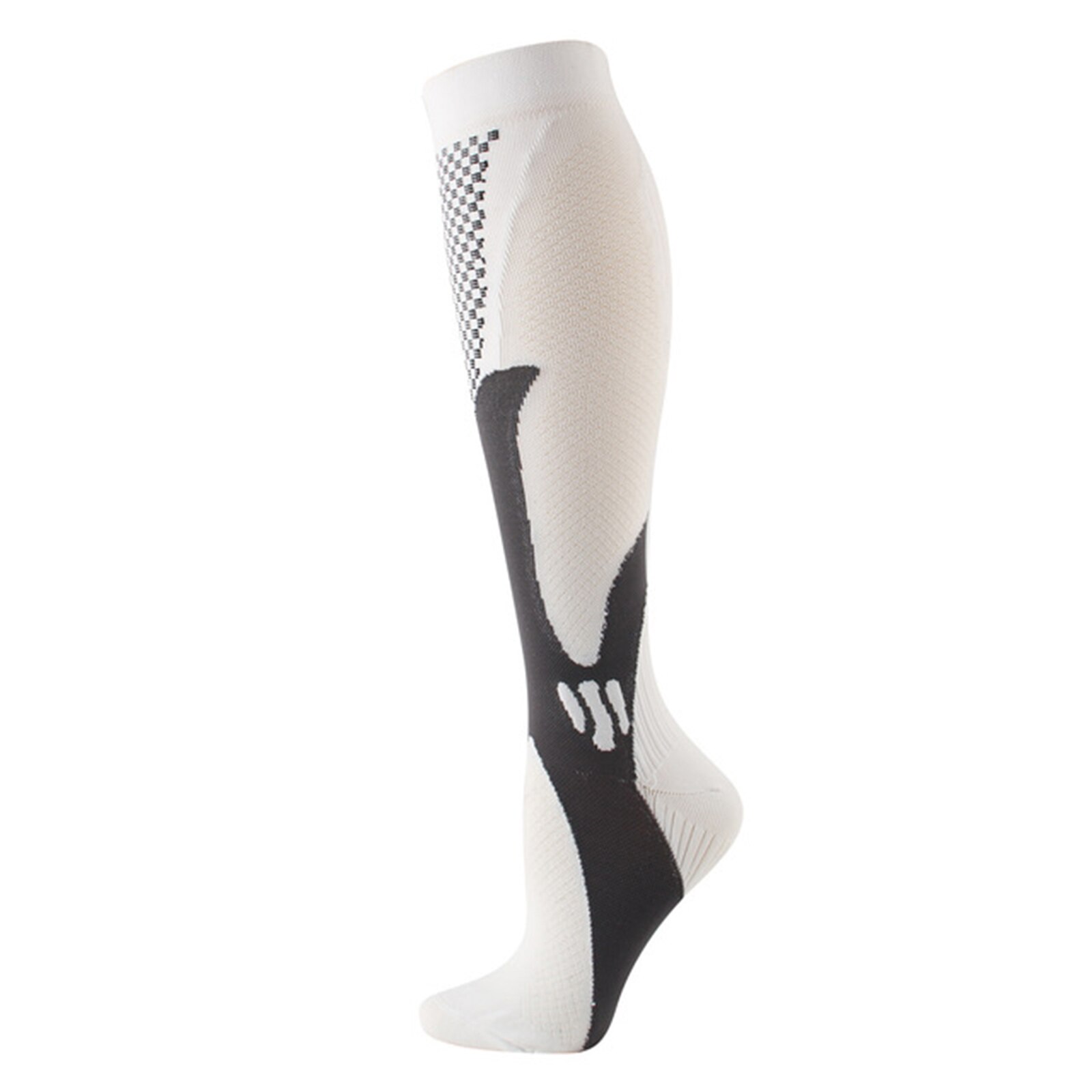 Sports Compression Socks for Men and Women, Outdoor Sports Socks for Crawl, Rope Climbs and Half Marathons: White / M