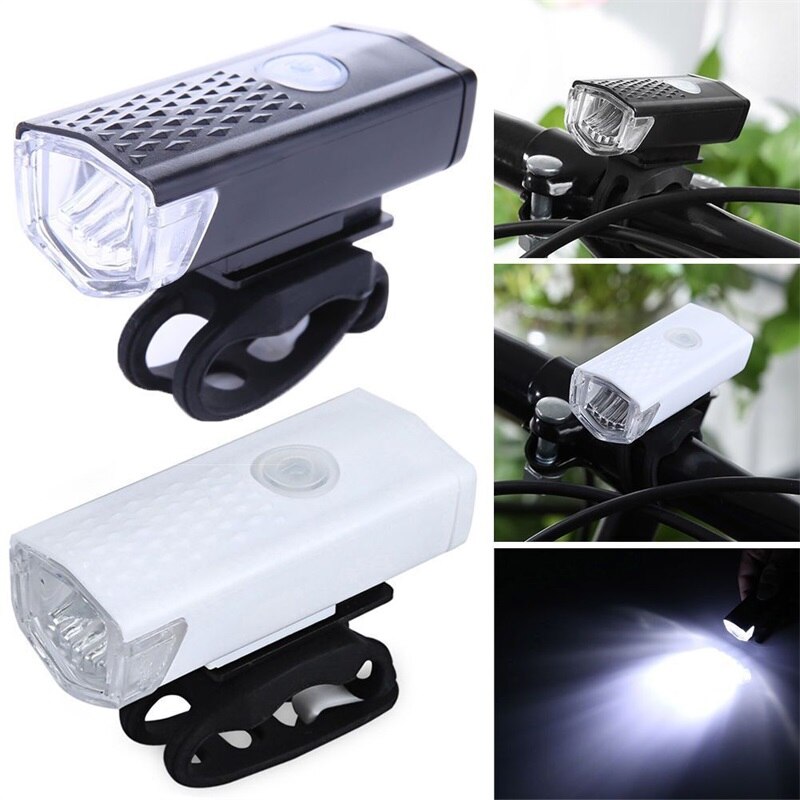 Bike Lights Rechargeable USB LED Bicycle Lights Front Headlights + Rear Taillight Bicycle Flashlight Warning Lights