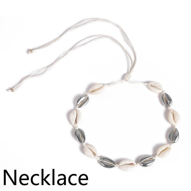 Simple and Stylish Bohemian Shell Necklace And Bracelet Decorate Jewelry Suitable for Everyday Best: 04