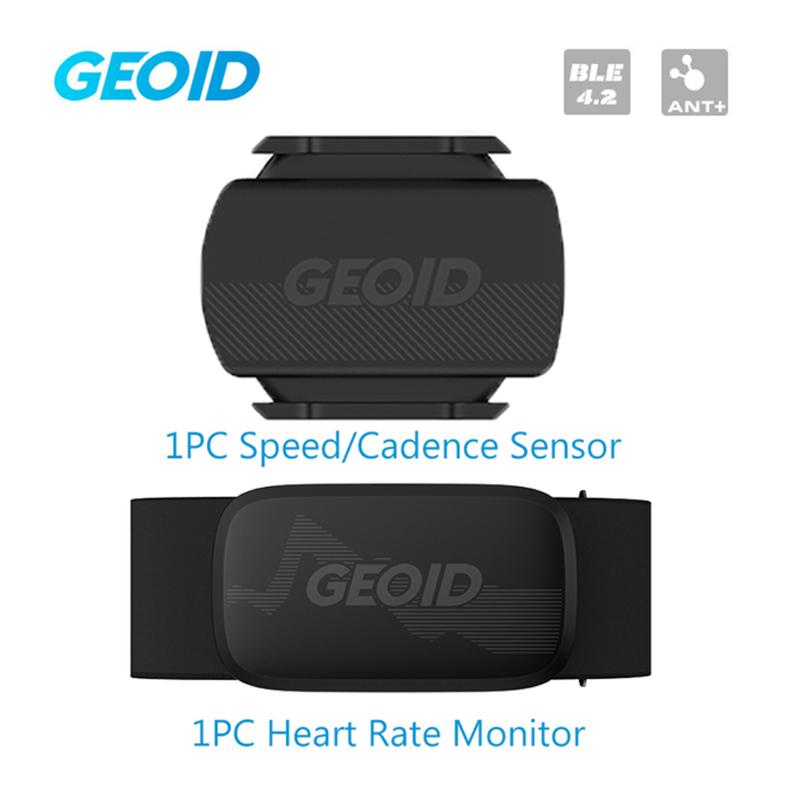 Geoid CS600 Sensor de cadência de velocidade ou HS500 Monitor de frequência cardíaca Bicicleta Computador Velocímetro ANT + Bluetooth Sensor de modelo duplo: Borgonha