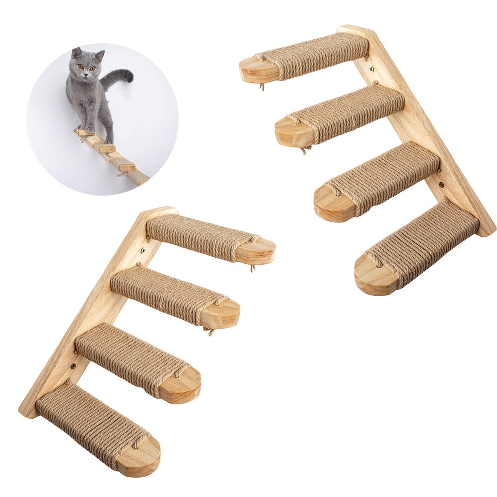Cat Stairs Pet Stair Steps Wall Cat Climbing Shelf Wall Mounted Cat Stair Ladder #W0