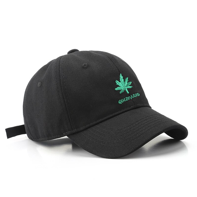 SLECKTON 100% Cotton Baseball Cap for Men and Women Embroidery Hat Spring Summer Sun Cap Casual Snapback Hat Unisex: Black hat Green LOGO
