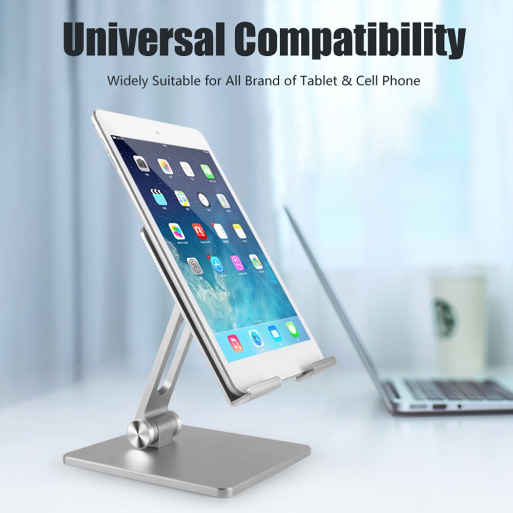 Tablet Stand Aluminum Desktop Adjustable Stand Foldable Phone Holder For iPad Pro 12.9 11 Air Mini iPhone Samsung Xiaomi