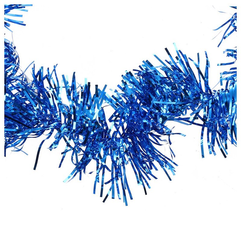 2 stk. 2m (6.5 ft)  juledekorationer til julestjerner glitterkrans (blå og lilla)