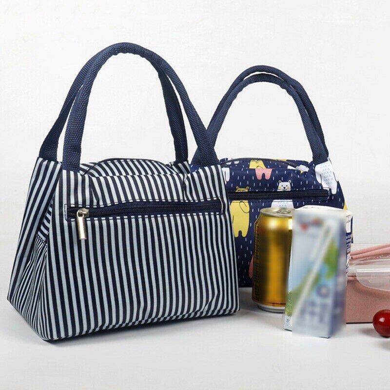 Lunch Tas Koeler Container School Picknick Voor Mannen Vrouwen Kids Reizen Lunchbox Tote Draagbare Geïsoleerde Box Canvas Thermische Koude Voedsel