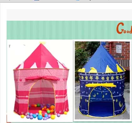 Baby Toy Play Game House, Kids Princess Prince Castle Indoor Outdoor Toys Tents Christmas