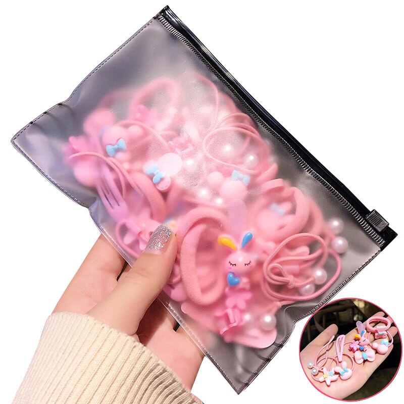40 ou 50 pçs elástico corda anel hairband crianças doces cor de cabelo banda rabo de cavalo titular