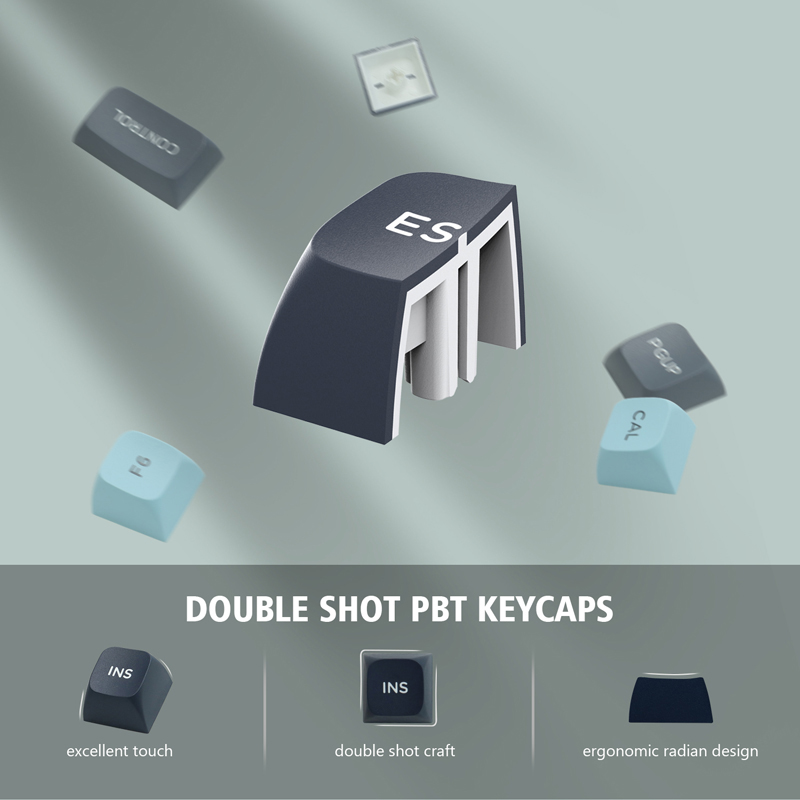 189 teclas PBT doble disparo negro gris ISA perfil teclas para interruptores MX Womier GK61 Anne Pro 2 Teclado mecánico para jugar