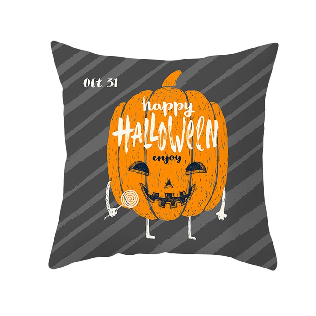 Halloween Decoratie Voor Thuis Cartoon Pompoen Vleermuis Ghost Kussensloop Horror Halloween Party Benodigdheden Accessoires Haloween Ornament: Zilver