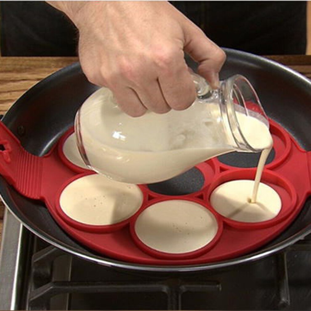 Pandekagemaskine nonstick madlavningsværktøj ægringsmaskine pandekager ost ægkoger pande vend æg form køkkenbagetilbehør