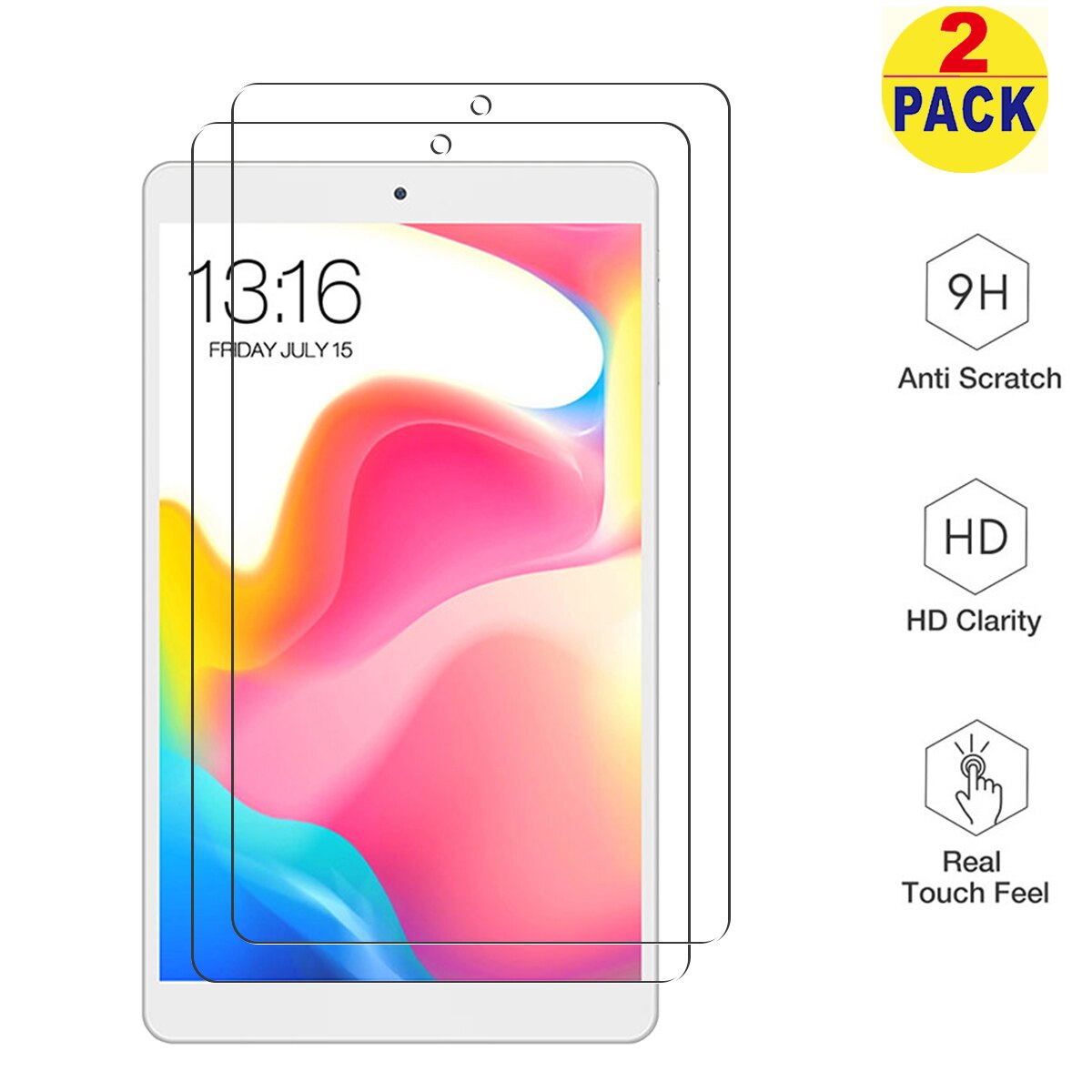Voor Teclast P80 Pro 8 "Screen Protector, Hd Clear, Anti-Kras, 9H Hardheid Gehard Glas Film: 2pcs