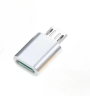 Type-C To MICRO Android Adapter for Mobile Phone Converter V8 Charging Data Transmission 5pin Adapter Mobile Accessories: Silver