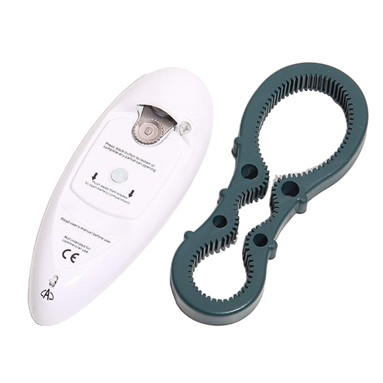 Battery Operated Electric Tin Can Opener Automatic One Touch Can Openning Tool, Including Manual Opener