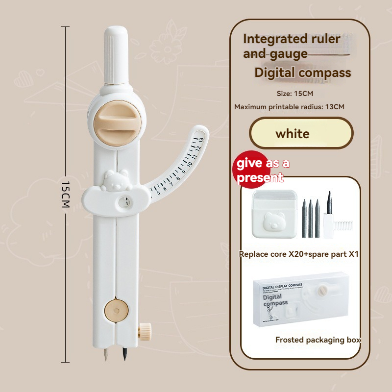 Digital Display Compass For Primary And Junior High School Students A Magical Tool For Drawing Circles Compass Set With Scale Mu