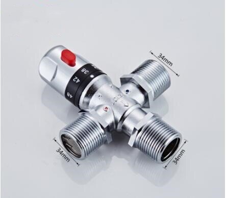 Thermostatische Messing Cartridge G1/2 = DN15 Mengkraan Warm Koud Water Temperatuur Controle Mengkraan Badkamer kraan Accessoires: Light Grey