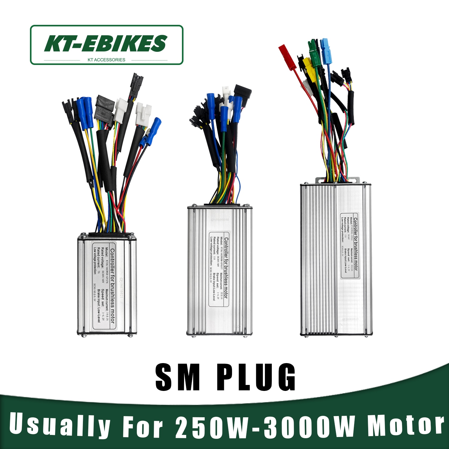 Kt Ebike Controller 36V 250W 350W 48V 500W 750W 1000W 1500W Waterdichte elektrische Fiets Ebike Controller Met Licht Functie