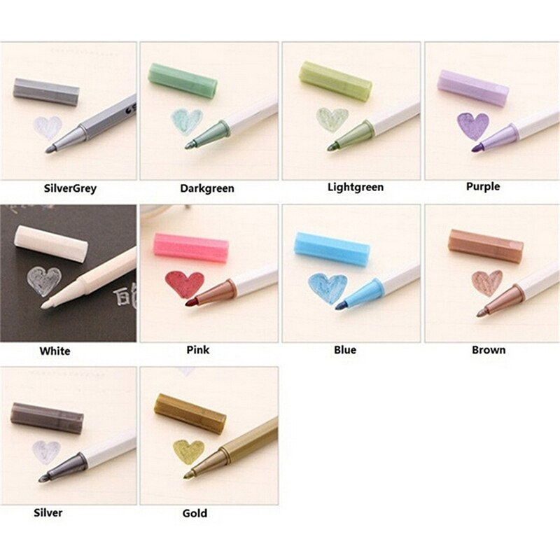 10 subrayadores coreanos Kawaii, 10 colores, rotuladores de colores, material de oficina, suministros escolares, canetas,