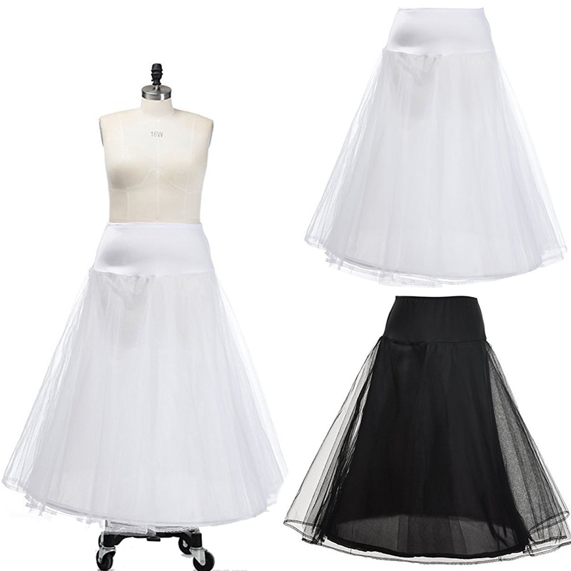 Vintage vit svart tyllklänning 1 båge bröllop underkjol kvinna vestidos para boda jupon fille accessoire mariage