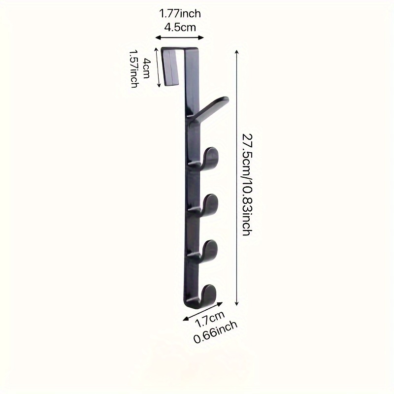 1/3 stk. dørhenger til soverom, kleshenger over døren, plast, oppbevaringsorganisering til hjemmet, veskeholder til vesker, skinner