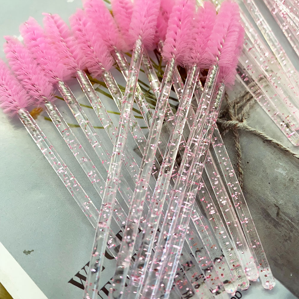 Wegwerp Kristal Wimpers Borstel Kam 5/50 Stuks Wimpers Extension Mascara Wands Make-Up Professionele Make-Up Beauty Tool