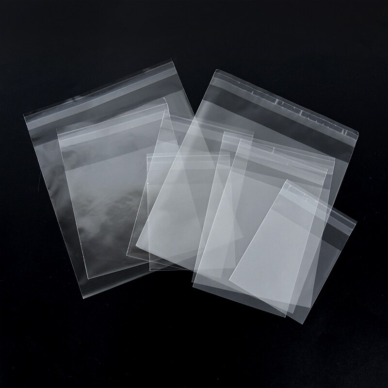 100 sztuk przezroczysty celofan torba samoprzylepne wyczyść Opp plastikowe torby na cukierki Cookie opakowania wesele małe torebki na prezent