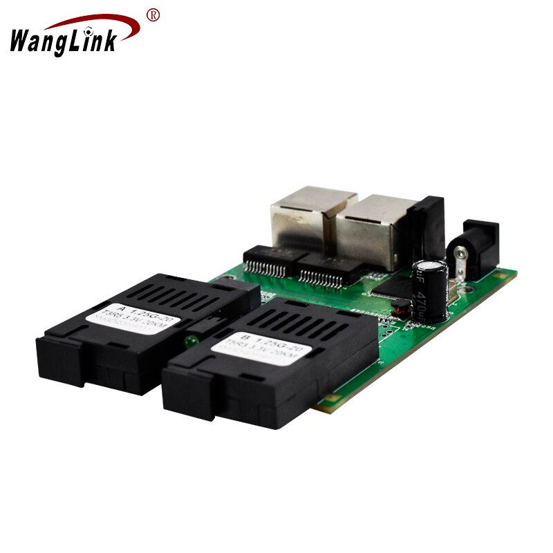 10/100/1000M Gigabit Ethernet Switch Ethernet Fiber Optische Media Converter Single Mode 2 RJ45 Utp En 2 Sc Fiber Poort Board Pcb