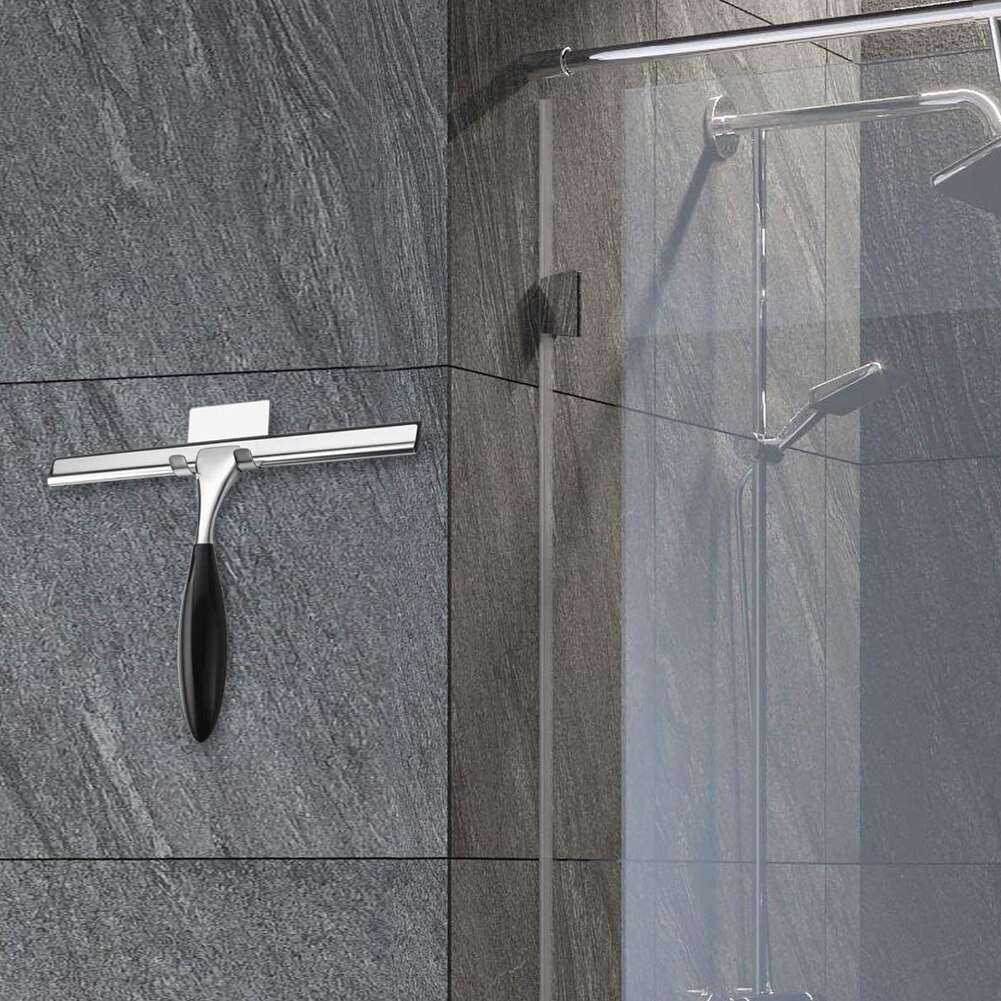 Shower Squeegee Scraper Showers Spatula Bathroom Glass Squeegee Cleaner Car Mirror Window Wiper Stainless Steel Squeegee
