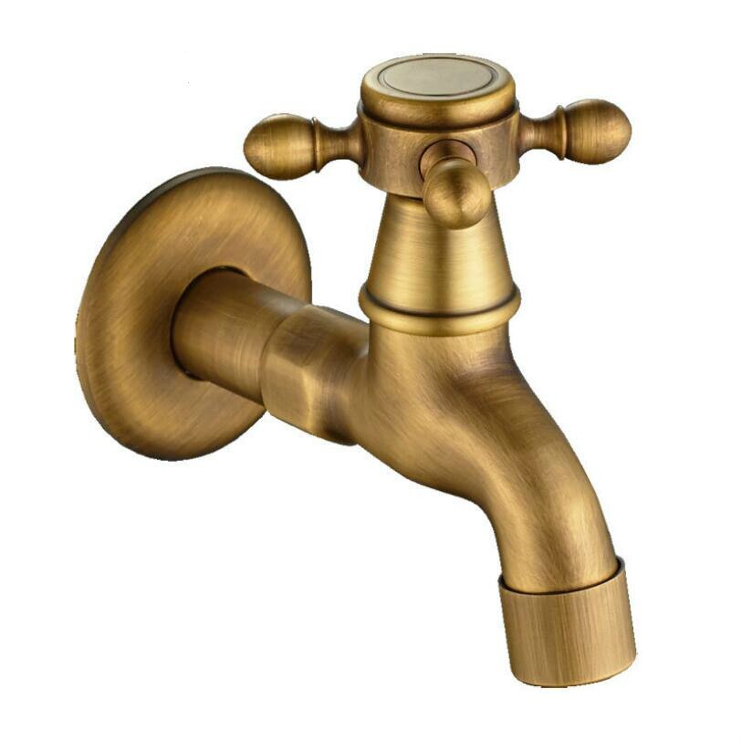 Antike Bronze-/Schwarz öl Bibcock Wasserhahn Durcheinander Zauberstab montiert Schlecht Waschmaschine klopfen garten wasserhahn Ich bin Freien Schlecht mischer: Stil 1