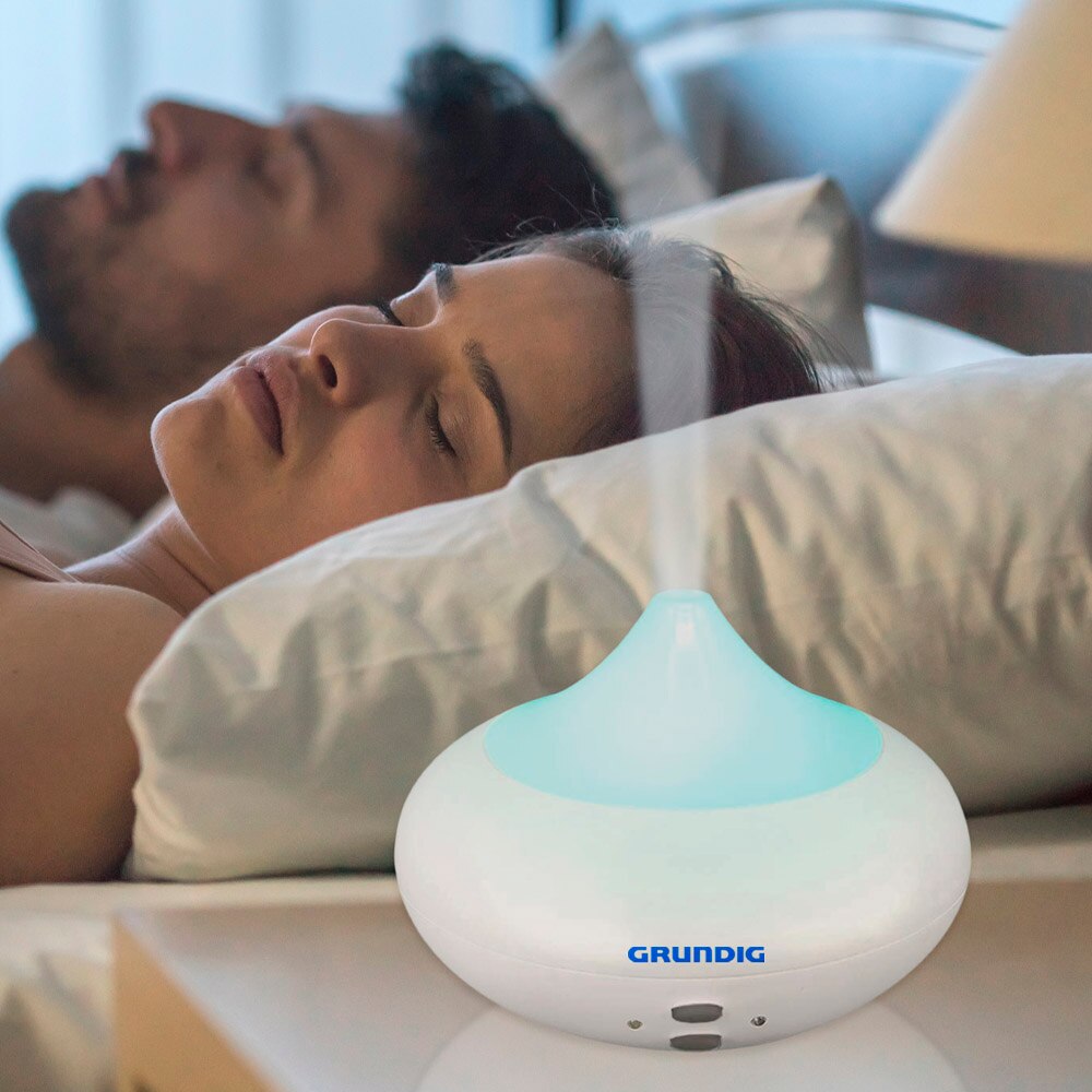 Difusor aromatico Grundig, humidificador, luz led, 8 colores, ultrasonico, aromaterapia, portatil, decorativo, difusor, difusor aromaterapia, humidificadores difusores aromaterapia