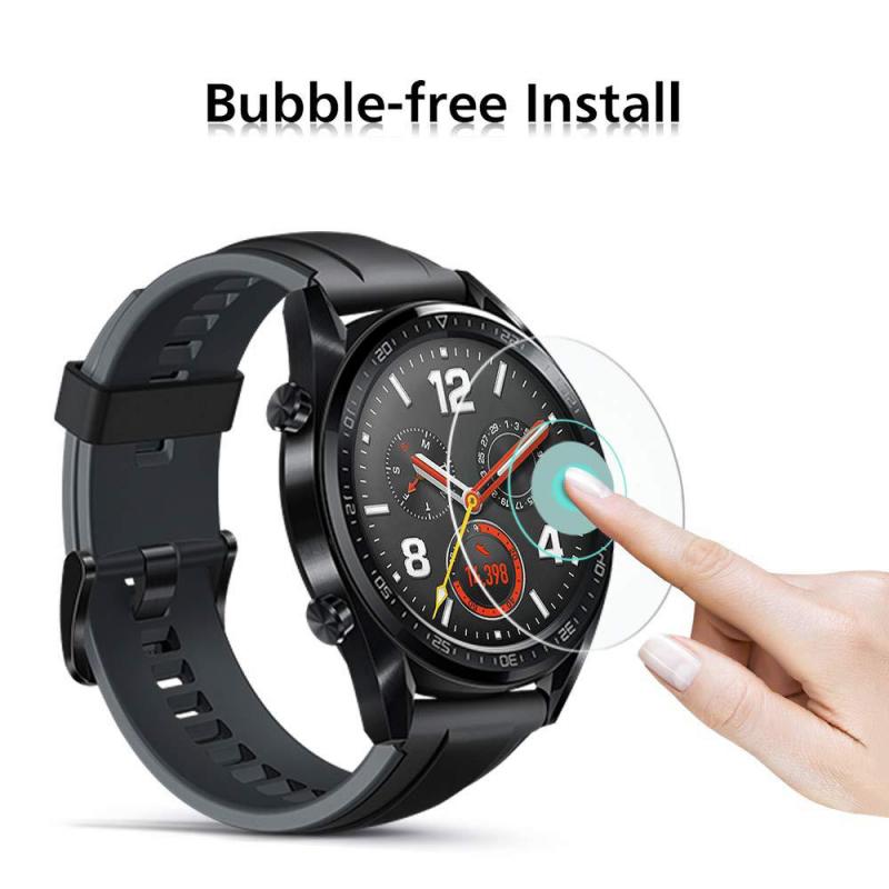 2pcs 35,5mm Für Huawei Uhr GT SmartWatch Gehärtetem Glas Bildschirm Film Schutz Anti Explosion Anti-shatter Bildschirm schutz Film