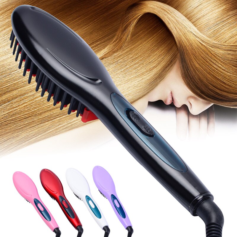 Fast Hair Straightener Comb Hair Electric Brush Comb Irons Auto Straight Hair Comb Brush Electric Comb Anion Hair Brush
