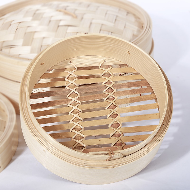 Handmade natural bamboo steamer kitchen cooking tool dumpling snack steamer basket tool CY528