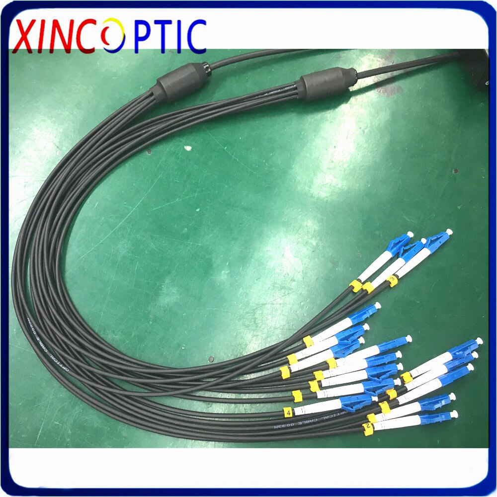 Armored Patch Cord 8cores 3M Singlemode 8 core SM 3 meters G652D/G657A PVC Jacket SC LC FC 8 fibers Optical Fiber Jumper Cable