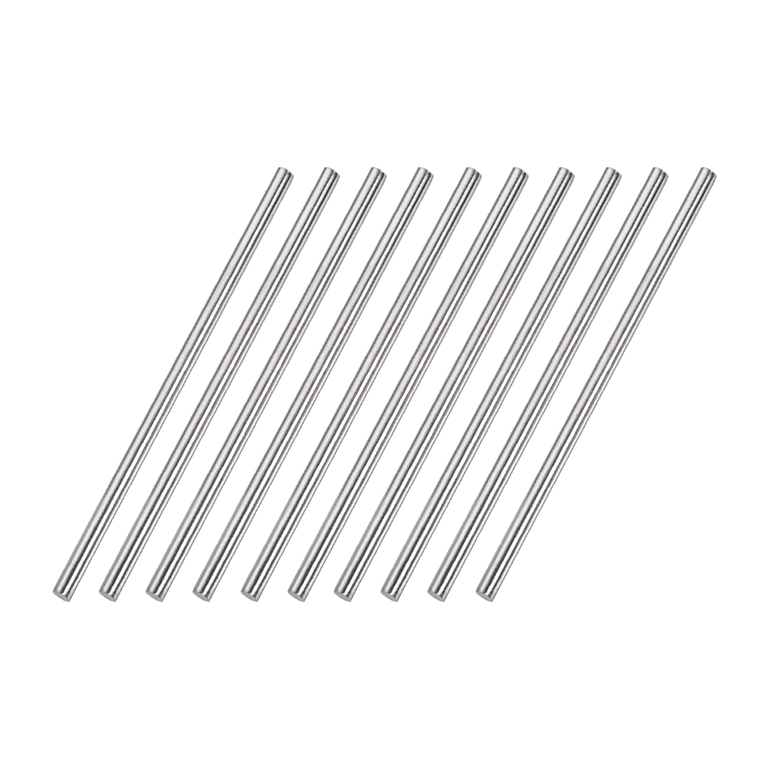 10 Stück 1/1,5/2/2,5/3/4 mm Durchmesser 304 Edelstahlstange 100/150/200/250/300 mm solide runde Schaftstangen für DIY Handwerk Modellauto