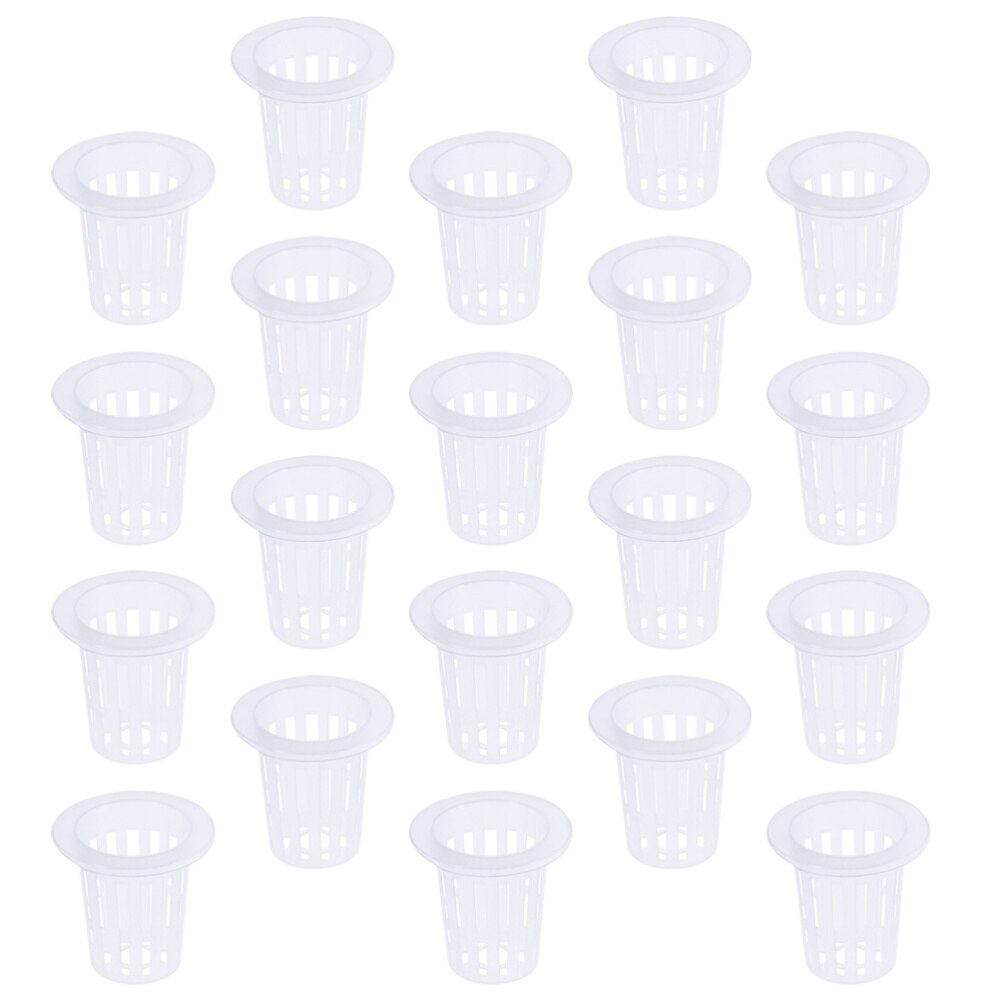 60pcs Garden Mesh Net Pots Hydroponic Baskets Nursery Root Fixing Holder