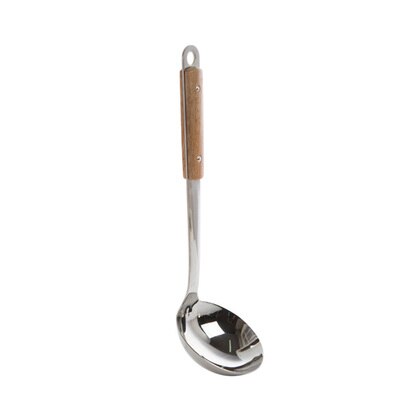 Espátula para freír, utensilios de cocina y olla , cuchara para revolver, pala Vanzlilfe, mango de cocina de madera de acero inoxidable: A