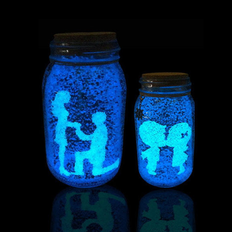 1 Bag Glow In The Dark Light Sand Luminous Toys for Children Particle Bright Sand Blue Fluorescent Toys for DIY Wishing Bottle