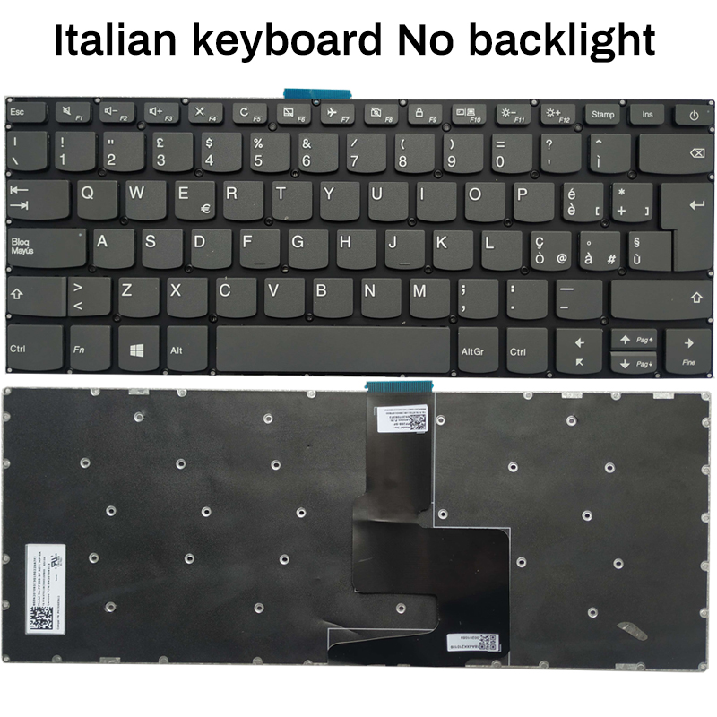 Teclado para ordenador portátil EE. UU./español/latino para Lenovo ideapad 1-14IGL05 -14ADA05 -14AST-05 V14-ADA V14-ARE V14-IGL V14-IIL V14-IKB V14-IWL