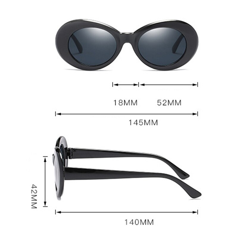 Classic clout goggle kurt cobain briller ovale damer solbriller vintage retro solbriller kvinders  uv400 gafas de sol