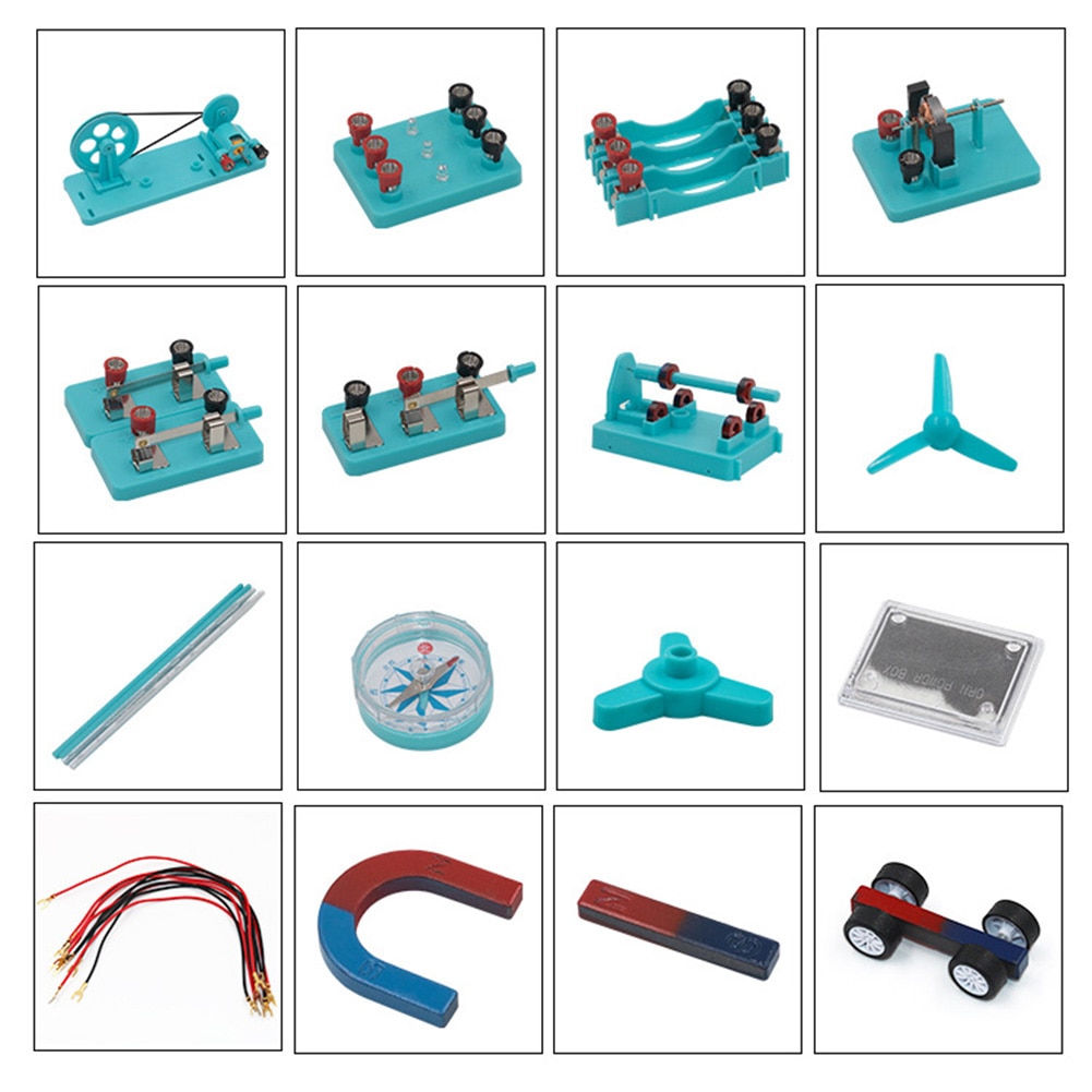 Expériences de magnétisme en physique, apprenez, laboratoires, Kit d'expérimentation, Circuit électrique, magnétisme, pour le premier cycle du secondaire