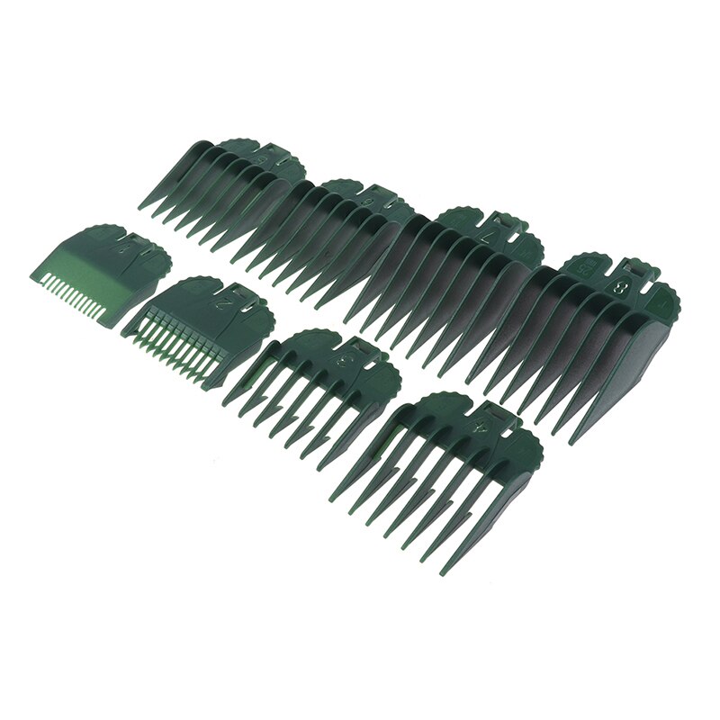 8 stk universel hårklipper grænse kam guide vedhæftet størrelse barber udskiftning: Militærgrøn
