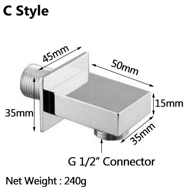 Water Outlet Spout Solid Brass Concealed Shower Plumbing Hose Connector: C style