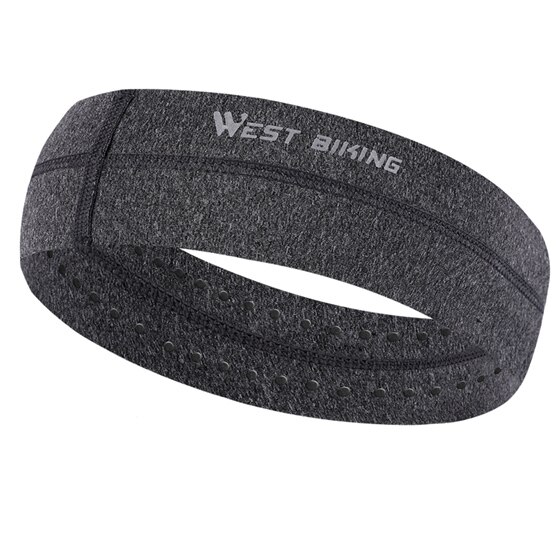 West biking svedbånd sports pandebånd højelastisk kvinder mænd åndbar basketball fitness yoga volleyball cykel pandebånd: Mørkegrå
