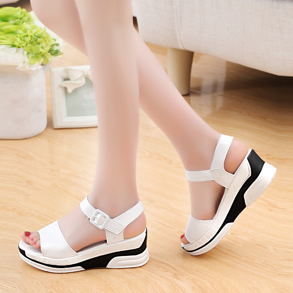 ladies sandals high heels Flat-Bottomed Muffin Platform Women's Sandals platform sandals women wedges sandalia masc #G30