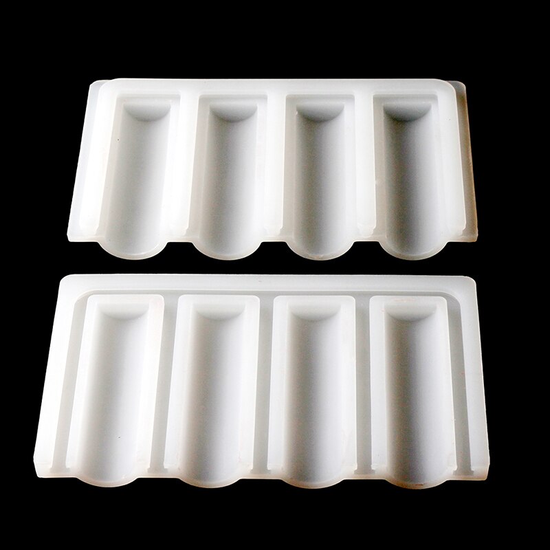 Nicole Buis Siliconen Zeep Mal 4-Cavity Cilindrische Mould Voor Diy Handgemaakte Crystal Lijm Mal Willekeurige Kleur
