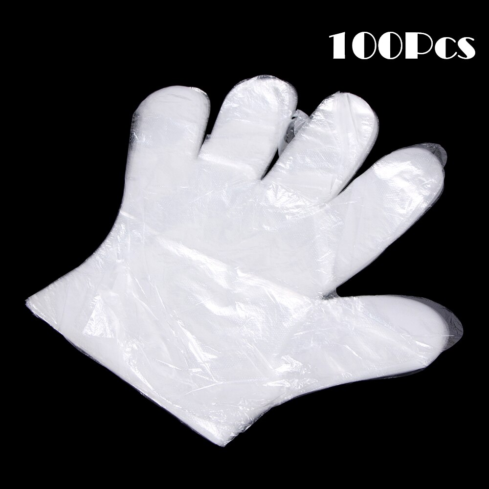 Trendy 100pcs Plastic Disposable Gloves Restaurant Home Service Catering Hygiene: 100PCS