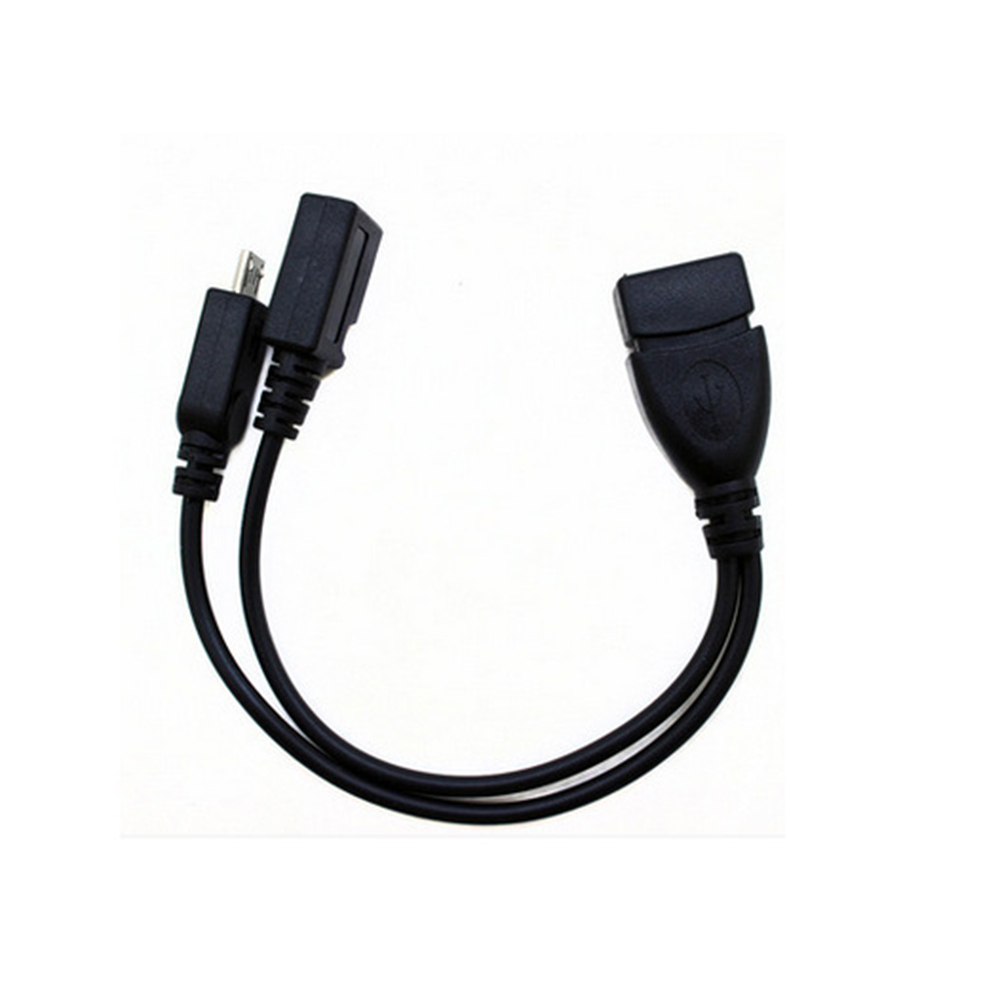 2 en 1 OTG Micro USB Host Power Y divisor adaptador USB a Micro 5 pines Cable macho hembra para Fire Tv 3 o 2a generación Fire Stick