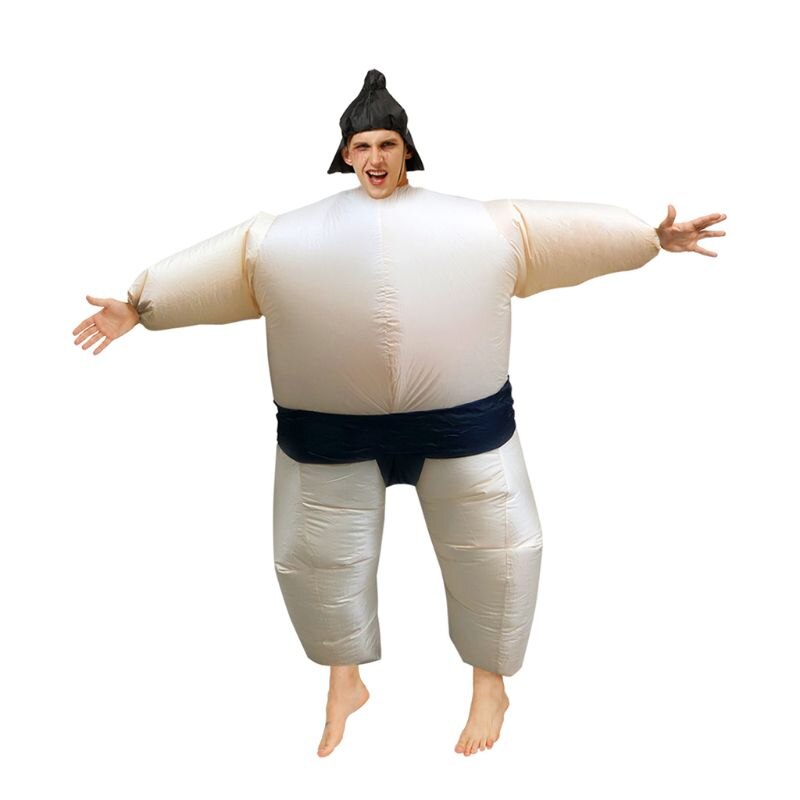 Sumo Wrestler Costume Inflatable Suit Blow Up Outfit Adult Cosplay Party Dress
