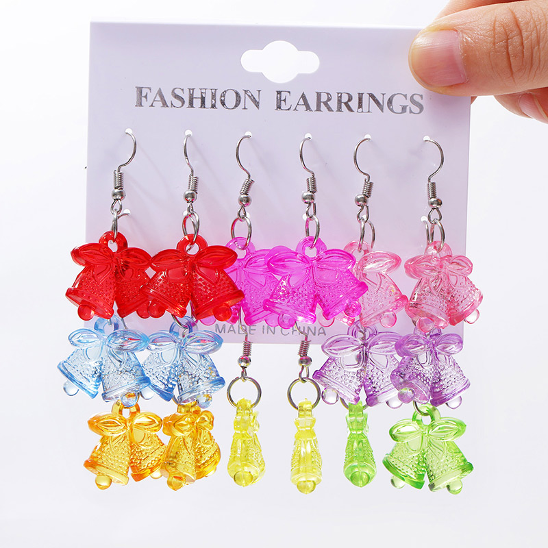 Boucles d'oreilles en forme d'animal et de dinosaure, 8 paires/ensemble, tendance, mignonnes, adaptées aux femmes, transparentes, ours, fleur, petites boucles d'oreilles, naissance amusante: 8 pairs EH3252